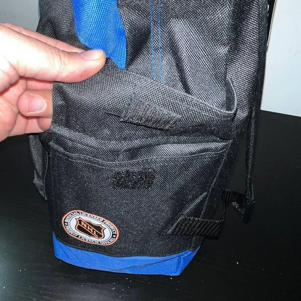 Vintage New York Rangers Backpack Bag‎ Black NHL Nasco Embroidered